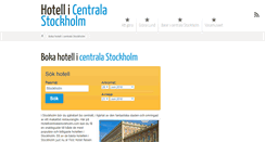 Desktop Screenshot of hotellcentralastockholm.com